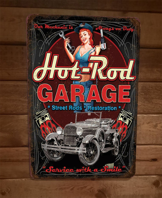 Hot Rod Street Rods Restoration 8x12 Metal Wall Sign Garage Poster