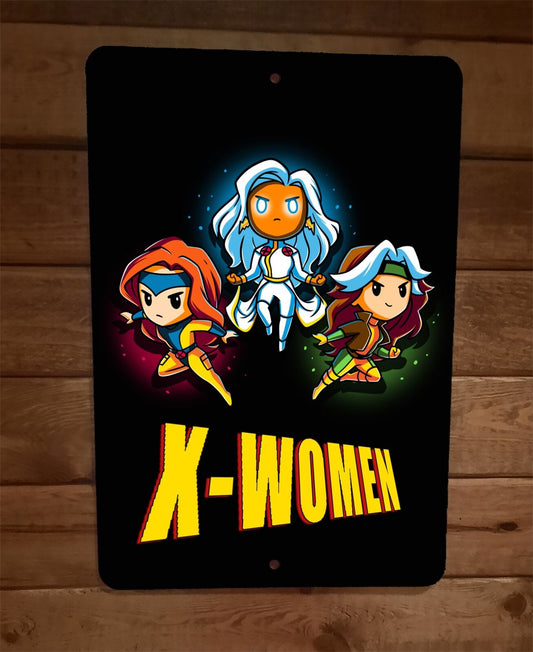 X Women Marvel Men Comics Storm Rogue Phoenix 8x12 Metal Wall Sign Poster