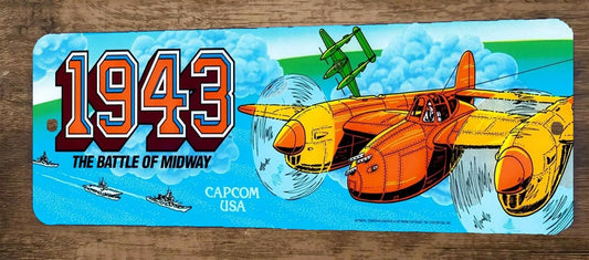 1943 Battle of Midway Arcade 4x12 Metal Wall Video Game Marquee Banner Sign