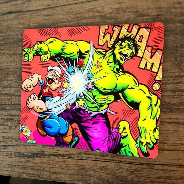 Popeye vs the Hulk Mouse Pad – Sign Junky