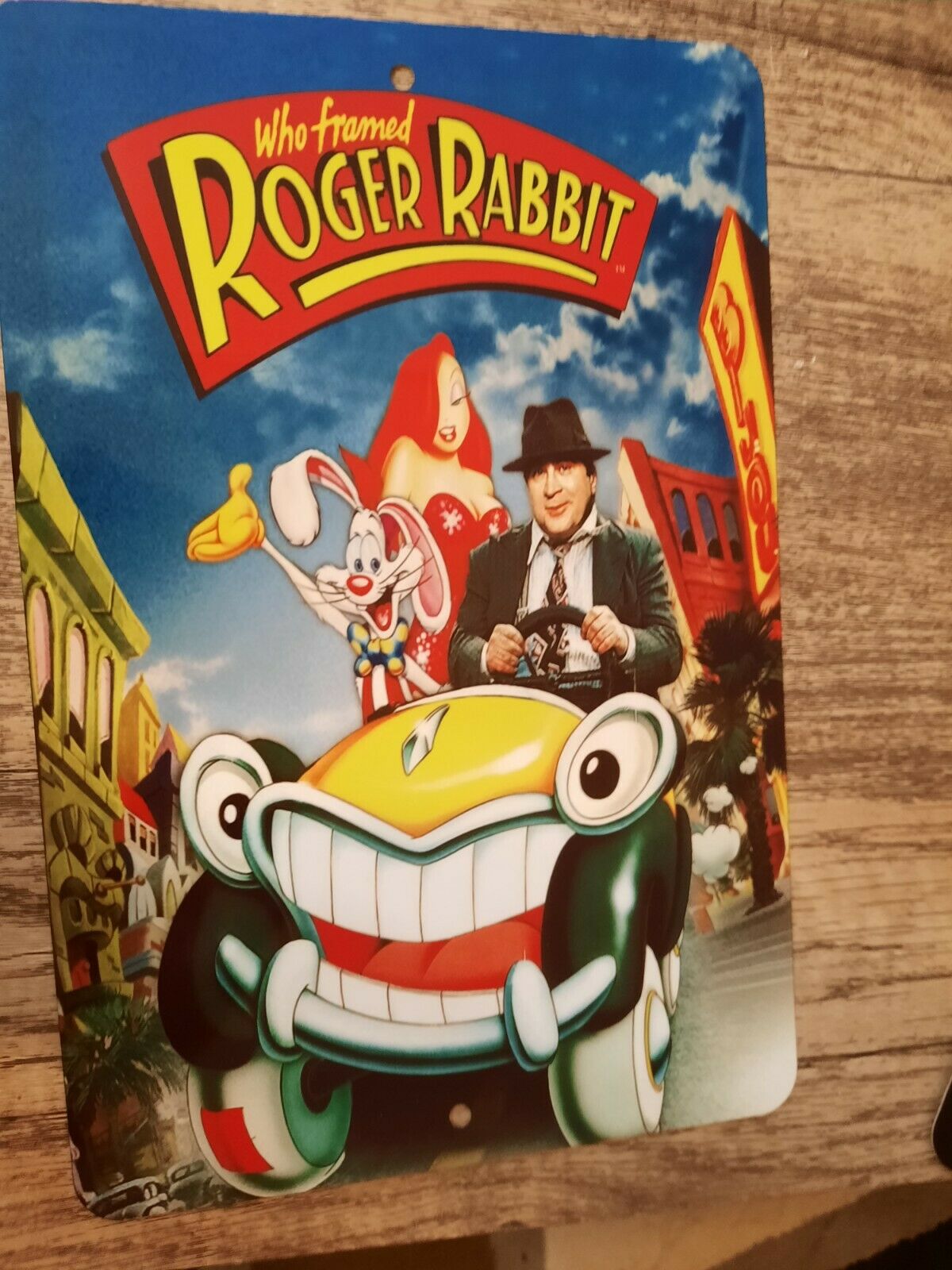 Who Framed Roger Rabbit 8x12 Metal Wall Sign Retro 80s Cartoon Movie Poster