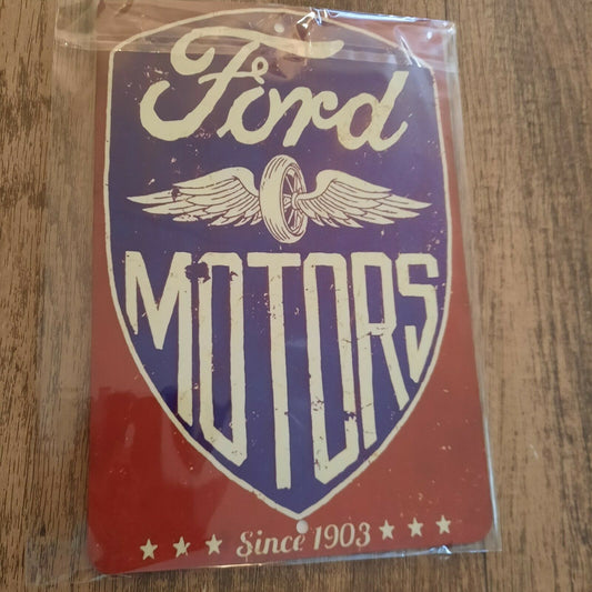 Ford Motors Since 1903 8x12 Metal Wall Car Sign Garage Poster