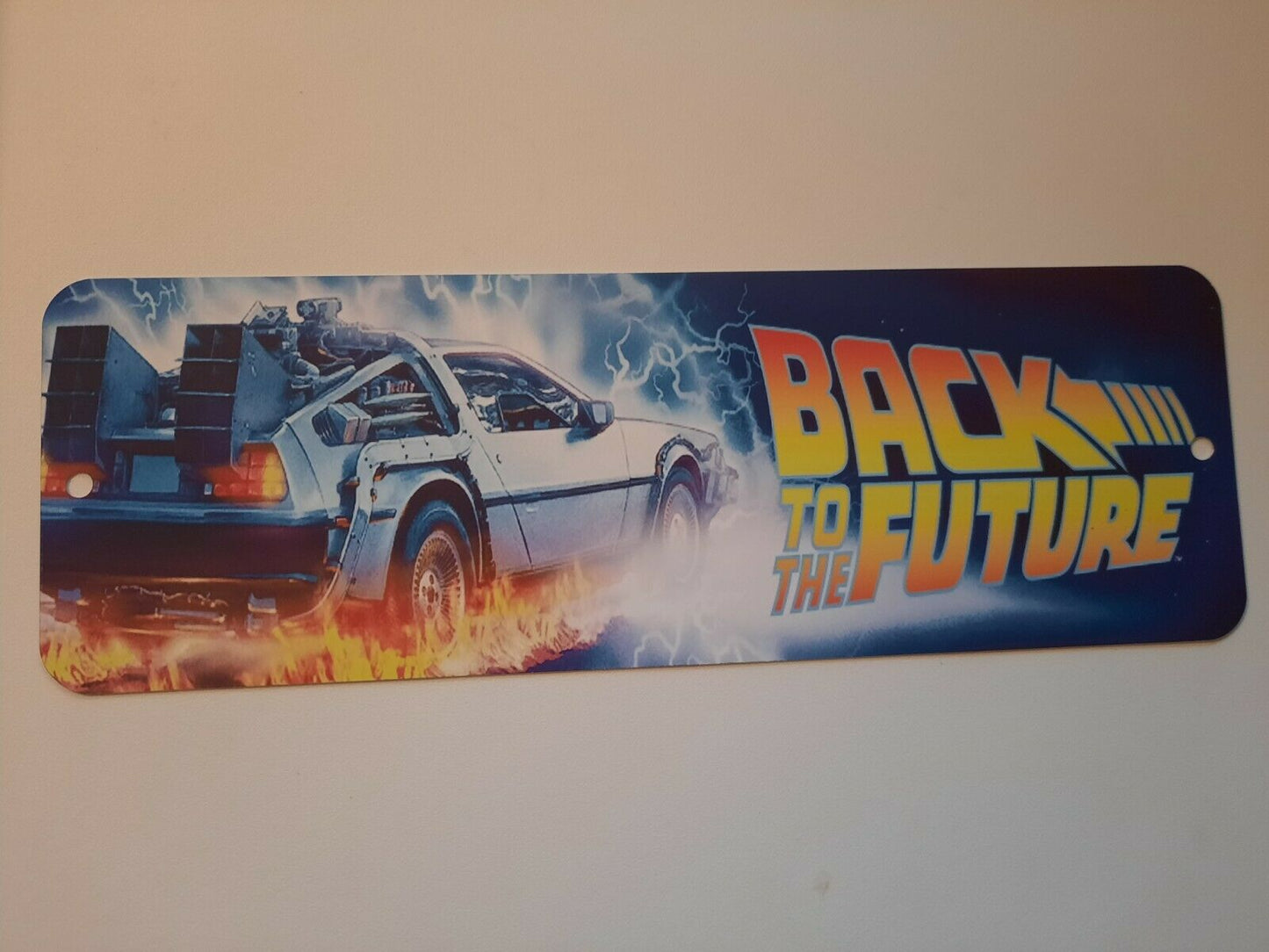 Back to the Future Banner Marquee 4x12 Metal Wall Sign Retro 80s Comedy Sci-Fi Movie Poster
