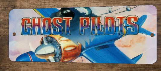 Ghost Pilots Arcade 4x12 Metal Wall Video Game Marquee Banner Sign