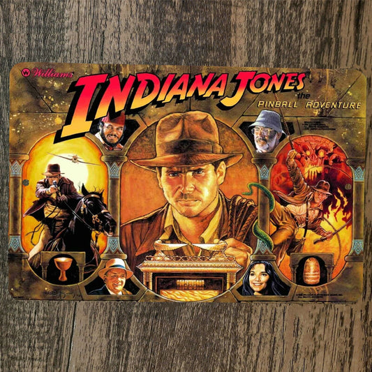 Indiana Jones Arcade 8x12 Metal Wall Video Game Sign