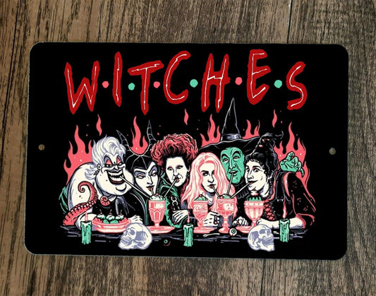 Witches Friends Horror Halloween Hocus Pocus Wicked 8x12 Metal Wall Sign Poster