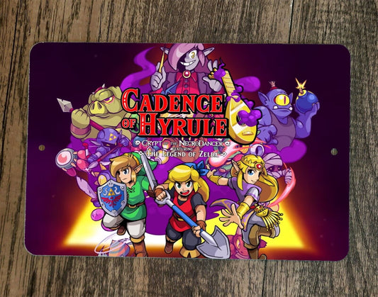 Cadence of Hyrule 8x12 Metal Wall Sign Video Game Poster