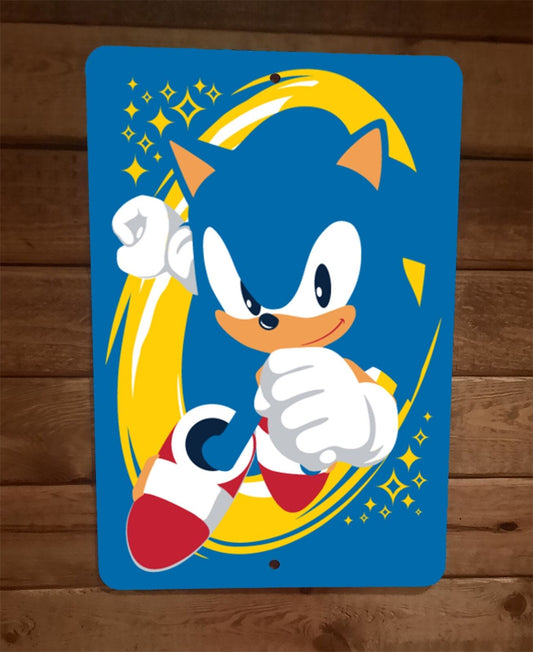 Super Sonic Speed Gotta Run Fast 8x12 Metal Wall Sign