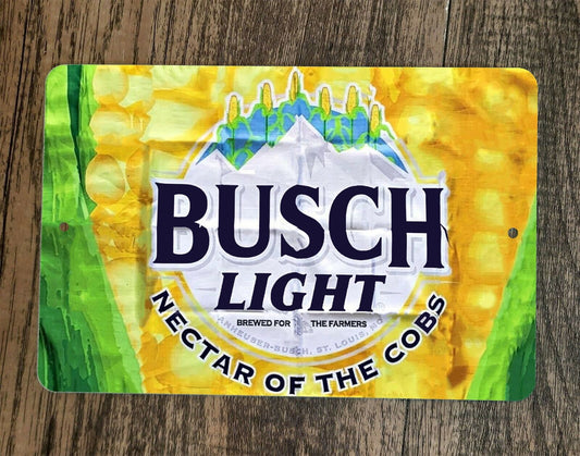 Nectar of the Cobs Busch Light Beer 8x12 Metal Wall Sign Bar Poster