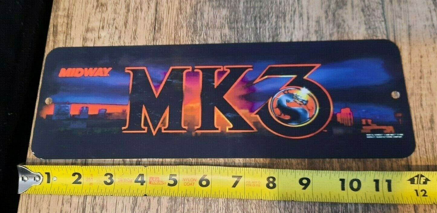 Mortal Kombat 3 Classic Arcade Marquee Banner 4x12 Metal Wall Sign Fighting Video Game