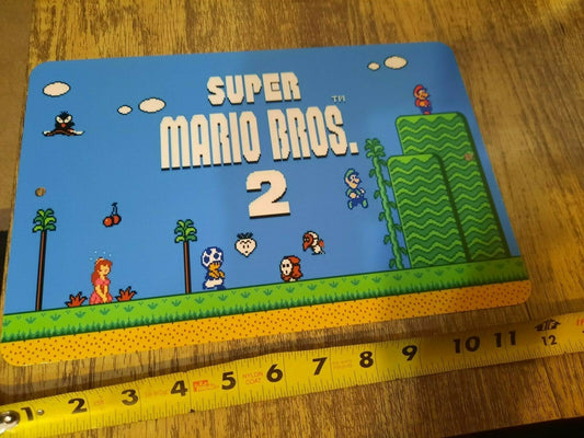 Super Mario Bros 2 8x12 Metal Wall Sign Retro 80s