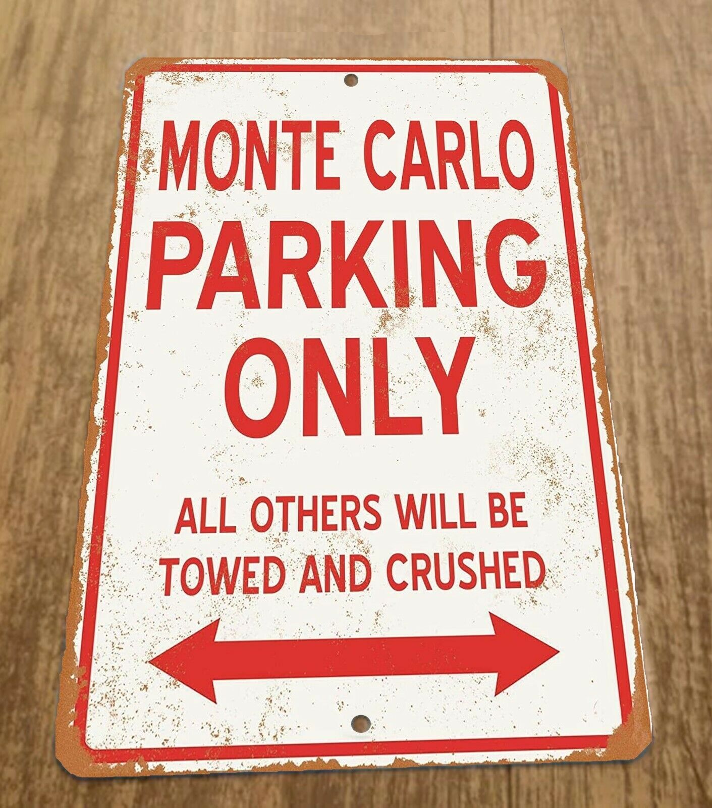 Monte Carlo Parking Only 8x12 Metal Wall Car Sign Garage Poster