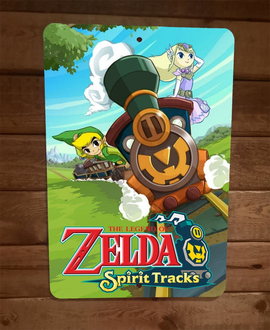 The Legend of Spirit Zelda Tracks 8x12 Metal Wall Sign Video Game Poster
