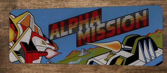 Alpha Mission Arcade x12 Metal Wall Video Game Marquee Banner Sign