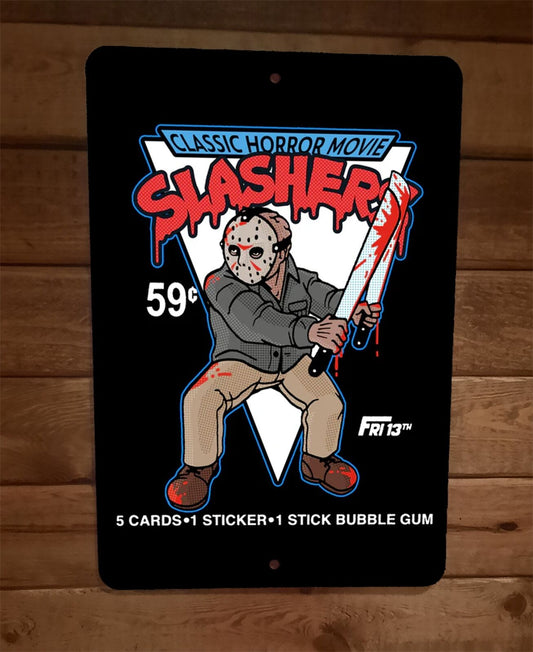 Classic Horror Movie Slashers Jason Voorhees Friday 13th 8x12 Metal Wall Sign