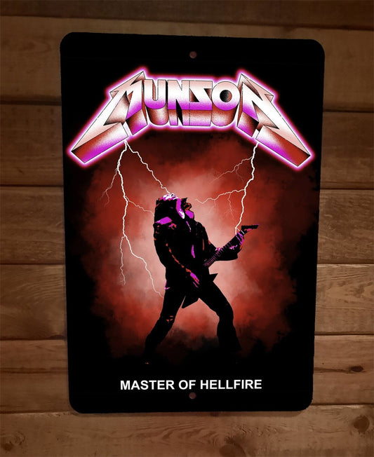 Eddie Munson Master of Hellfire Metallica Puppets 8x12 Metal Wall Sign