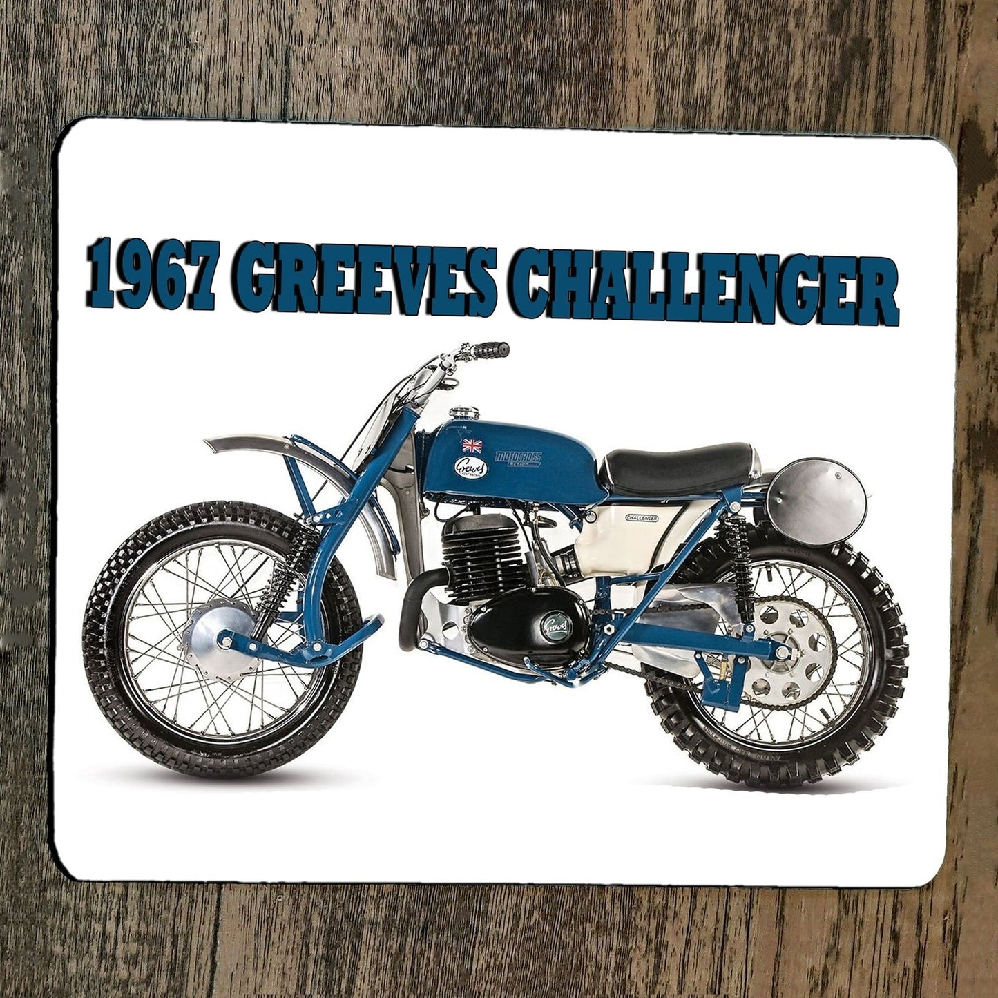 Mouse Pad 1967 Greeves 250 Challenger Motocross Dirt Bike Motorcycle