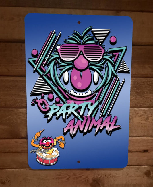 Party Animal 8x12 Metal Wall Sign