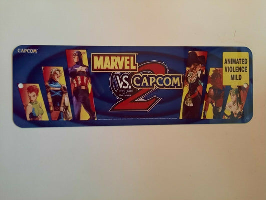 Marvel vs Capcom 2 Marquee Arcade 4x12 Metal Wall Sign Video Game