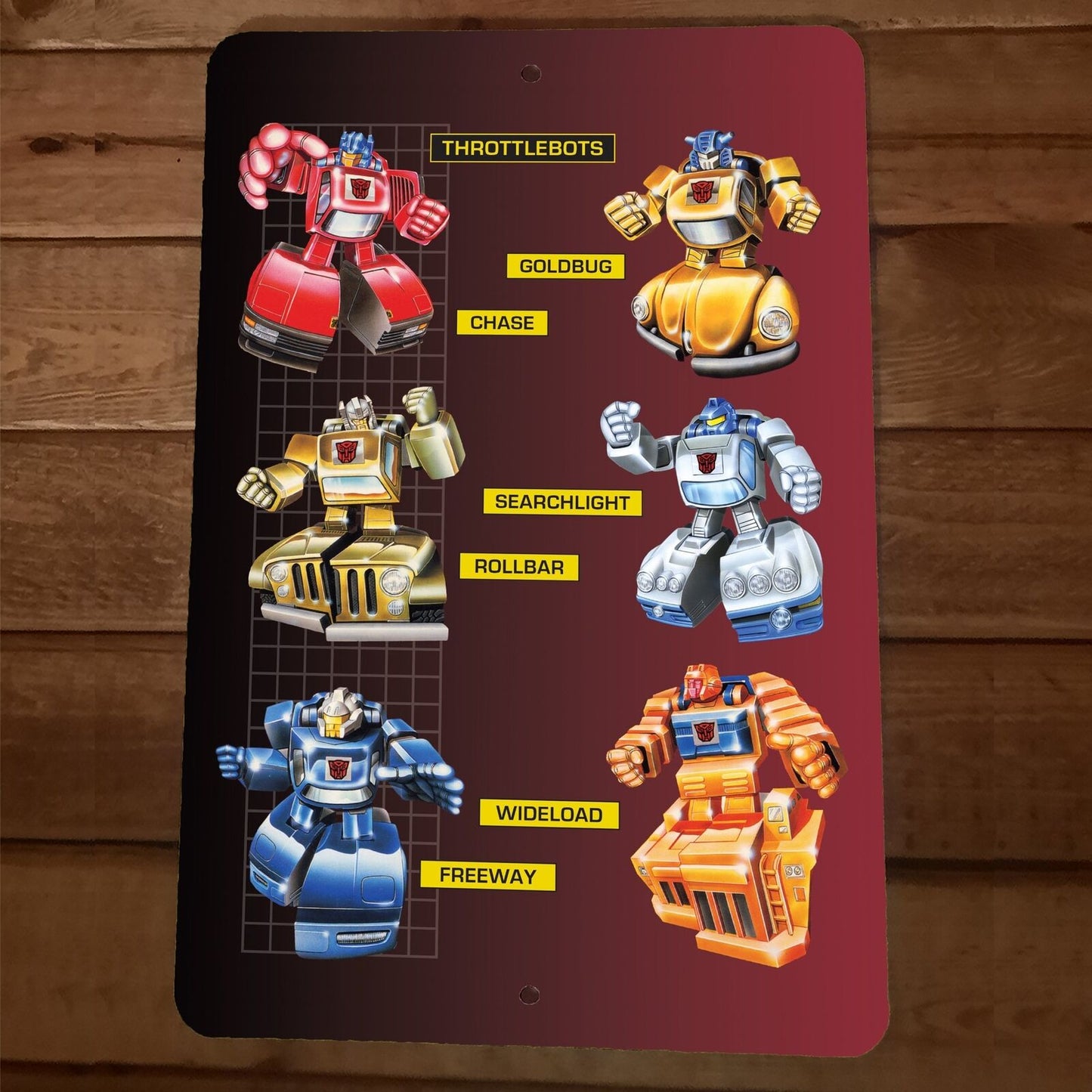 Throttlebots 8x12 Metal Wall Sign Poster Transformers