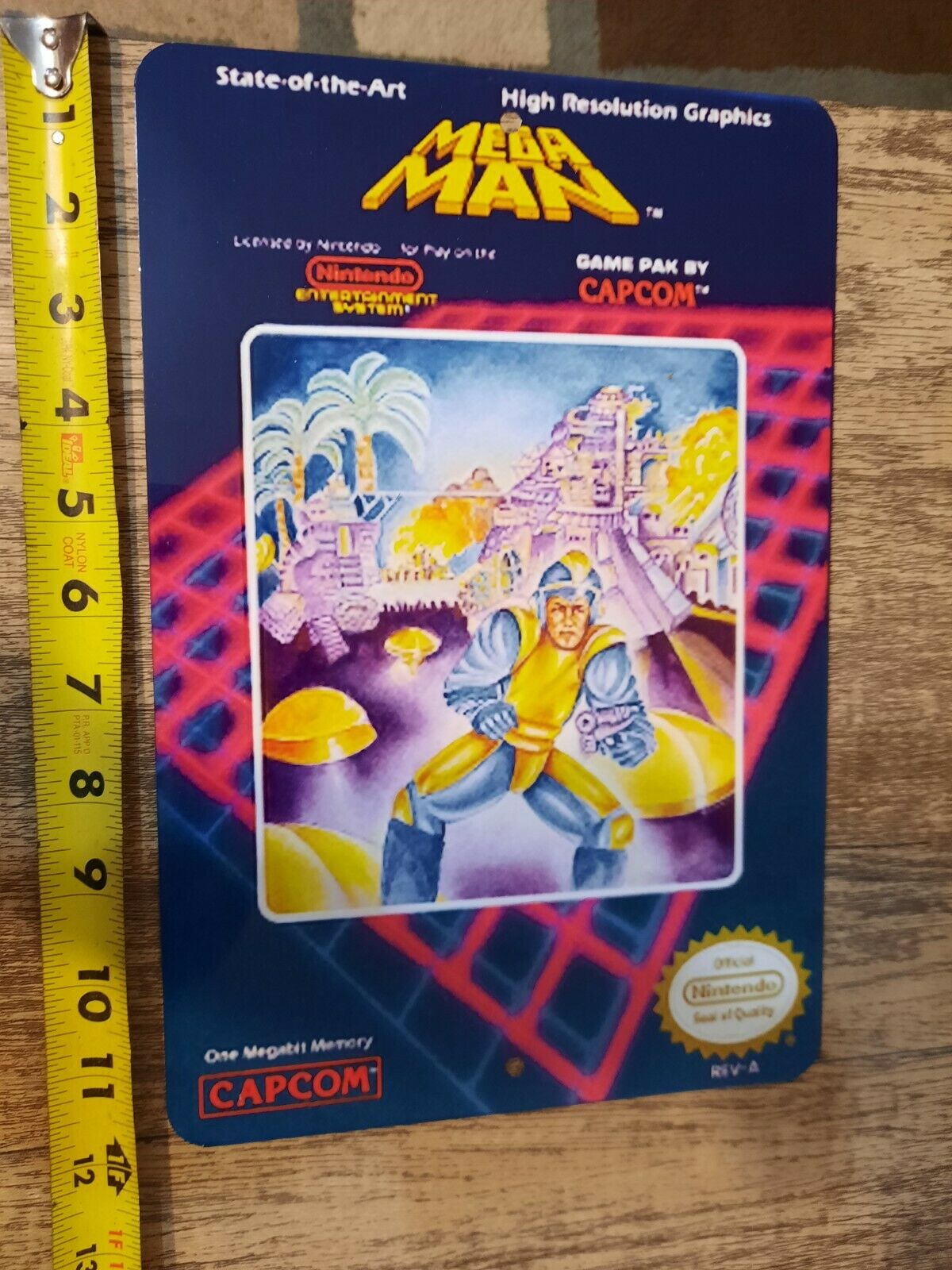 Mega Man Video Game Box 8x12 Metal Wall Sign Retro 80s Arcade