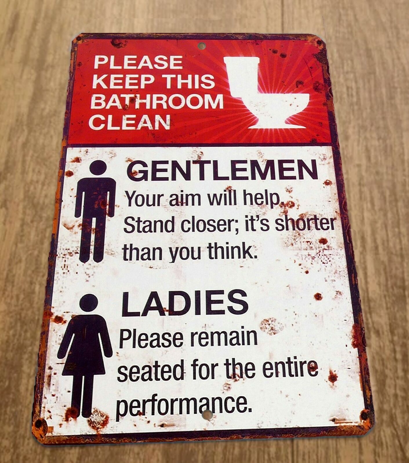 Please Keep This Bathroom Clean 8x12 Metal Wall Sign Misc Poster Humorous