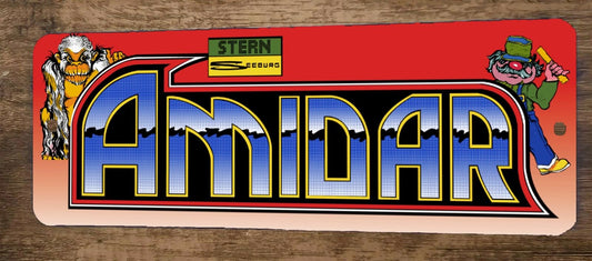 Amidar Arcade Video Game 4x12 Metal Wall Sign Marquee Banner Poster