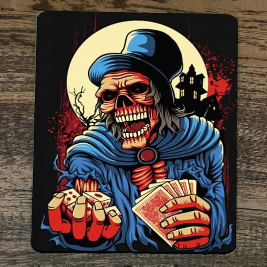 Mouse Pad Gambling With Death Skeleton