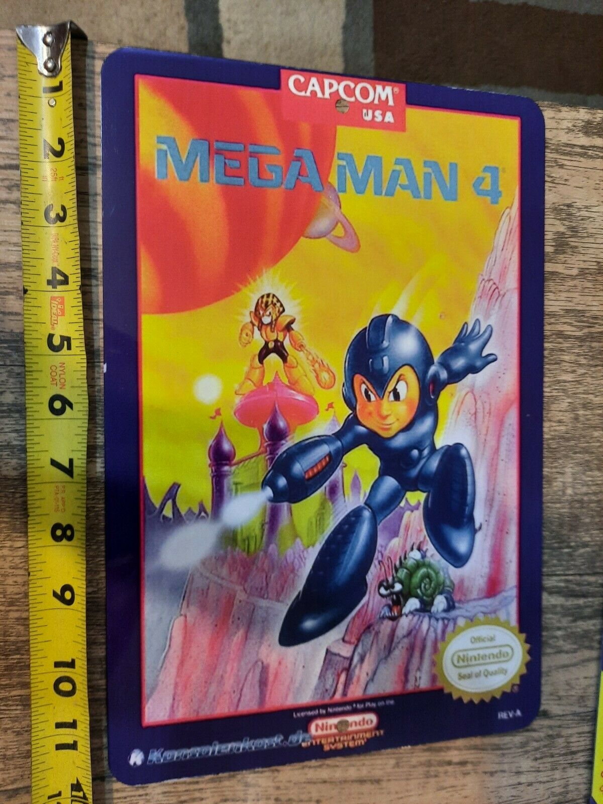 Mega Man 4 Video Game Box 8x12 Metal Wall Sign Retro 80s Arcade