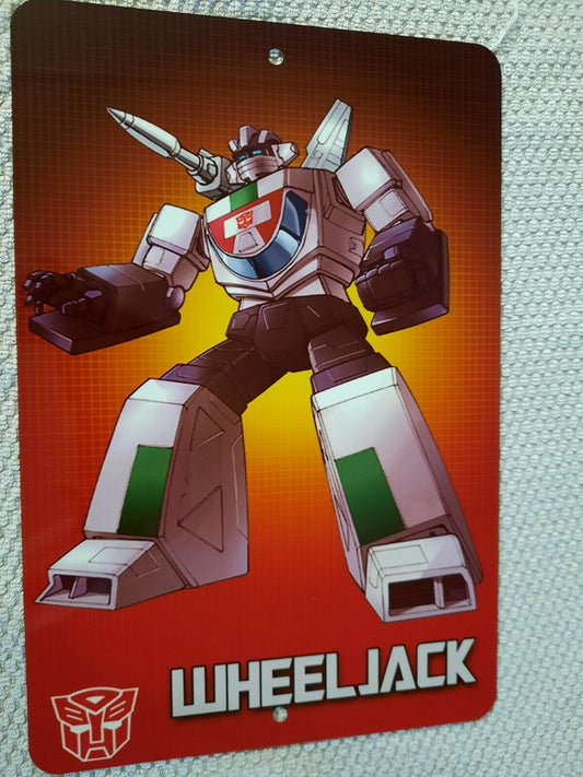 Transformers Wheeljack Autobot 8x12 Metal Wall Sign
