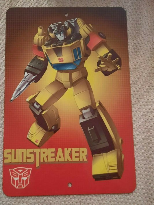 Transformers SUNSTREAKER Autobot 8x12 Metal Wall Sign