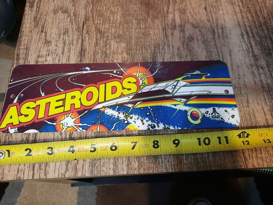 Asteroids Classic Arcade Video Game Marquee Banner 4x12 Metal Wall Sign Retro 80s