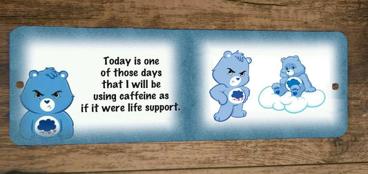 Grumpy Bear Today is one of Those Days 4x12 Metal Wall Sign Care Bears Girl Power