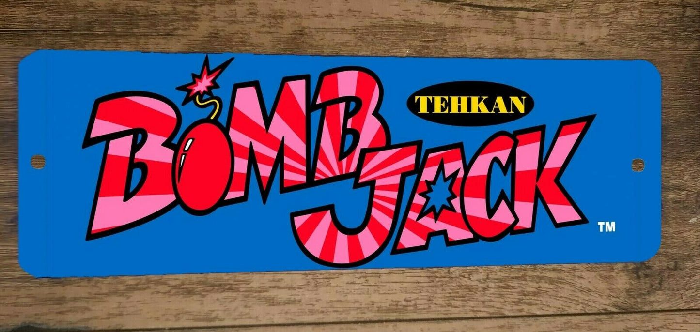 Bomb Jack Video Game Arcade 4x12 Metal Wall Sign Marquee Banner Retro 80s
