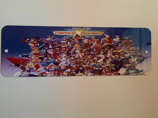 Namco X Capcom Arcade Marquee 4x12 Metal Wall Sign Fighting Video Game