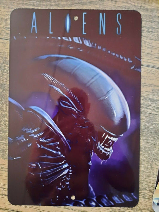 ALIENS Horror Movie Poster 8x12 Metal Wall Sign