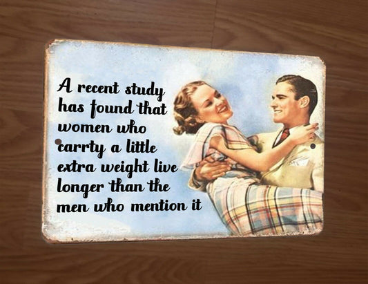 A recent Study Women Live Longer Than Men 8x12 Wall Vintage Misc Poster Sign