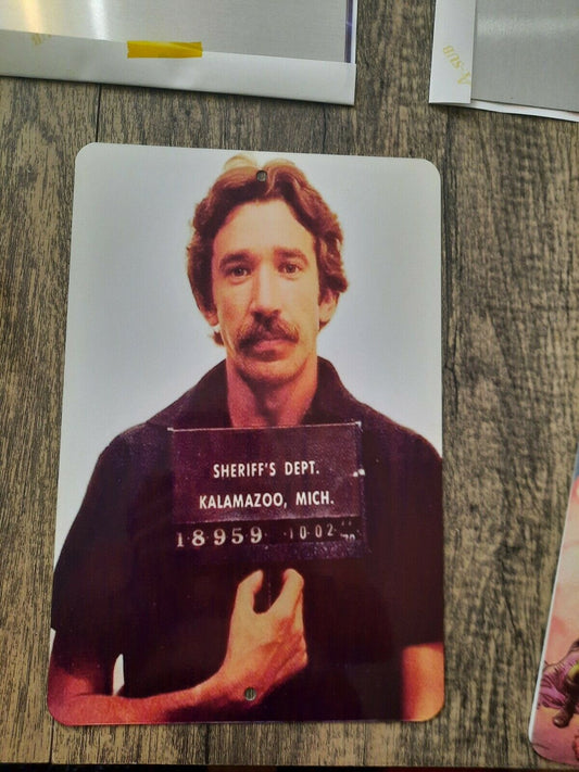 Tim Allen Mugshot 8x12 Metal Wall Sign