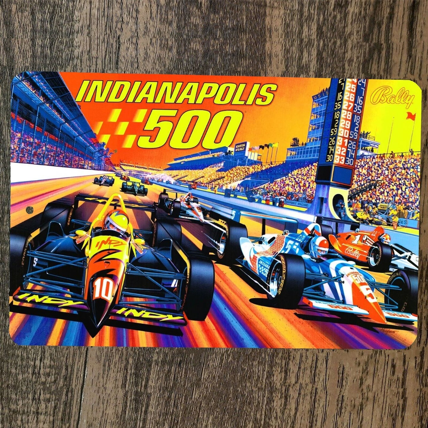 Indianapolis 500 8x12 Metal Wall Sign Video Game Poster