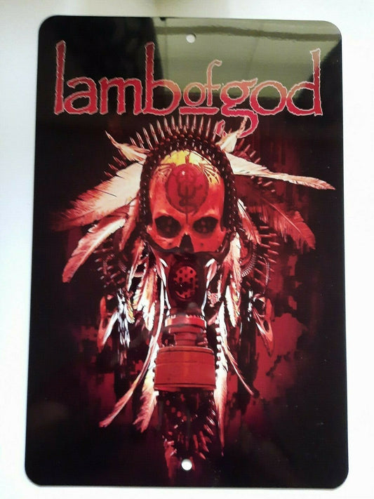 Lamb of God Group 8x12 Metal Wall Sign Music