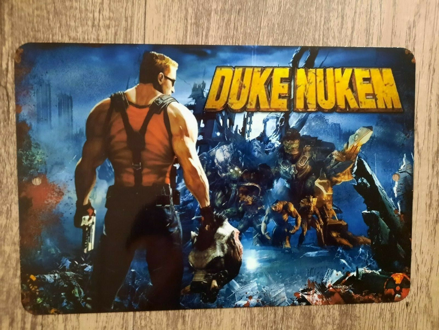 Duke Nukem 8x12 Metal Wall Sign Video Game Arcade