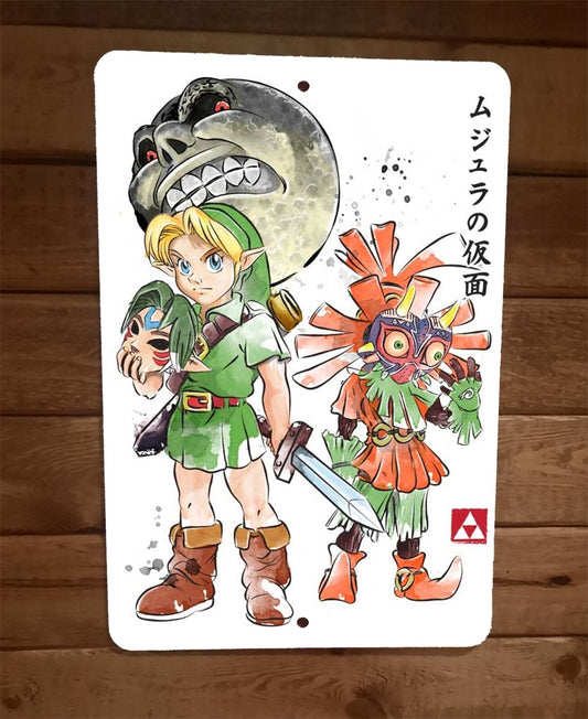 Majoras Legend of Link Zelda Mask 8x12 Metal Wall Sign Video Game Poster