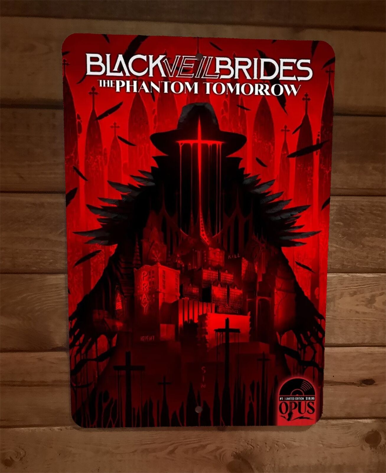 Black Veil Brides The Phantom Tomorrow 8x12 Metal Wall Sign