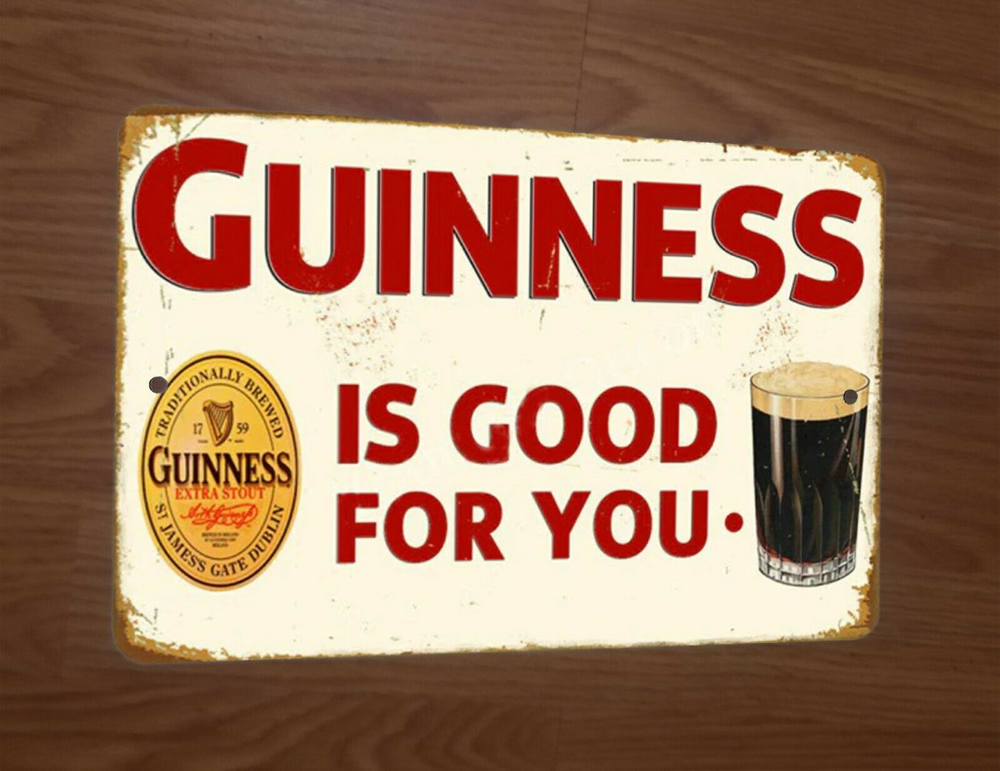 Guinness Is Good For You Beer Ad 8x12 Metal Wall Bar Sign