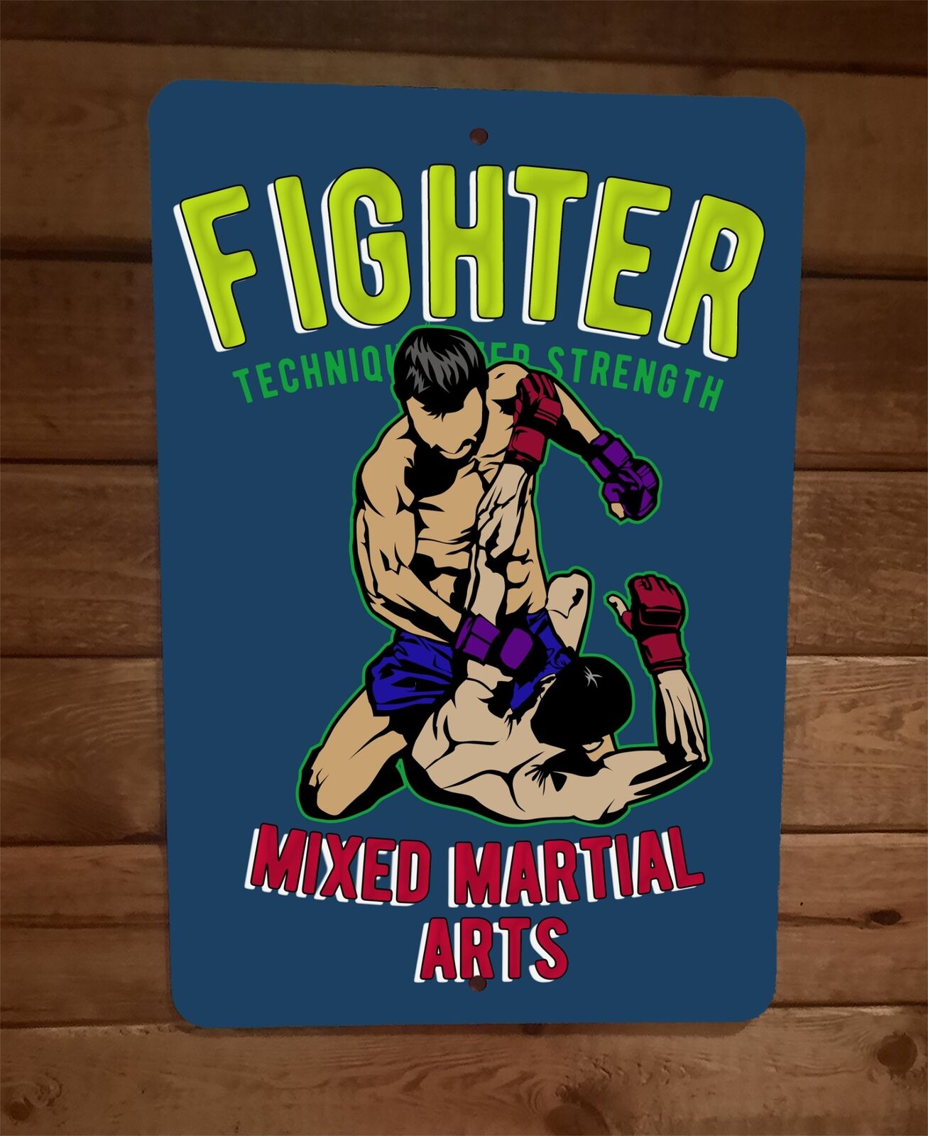 MMA Mixed Martial Arts Fighter Sports 8x12 Metal Wall Sign Poster