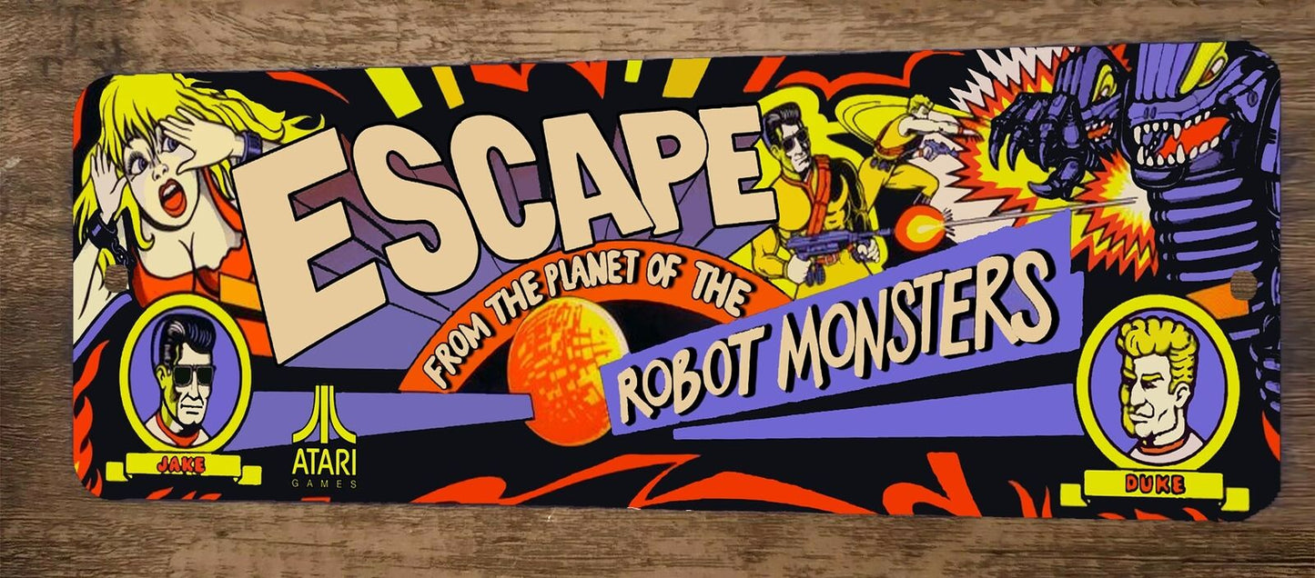 Escape From Planet of the Apes Robot Monsters 4x12 Metal Video Game Sign Poster