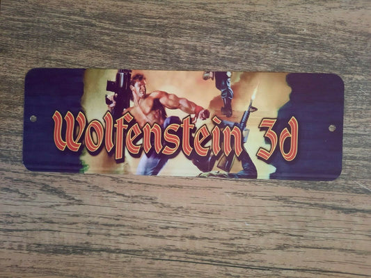 Wolfenstien 3D Video Arcade Game 4x12 Metal Wall Sign Retro 80s
