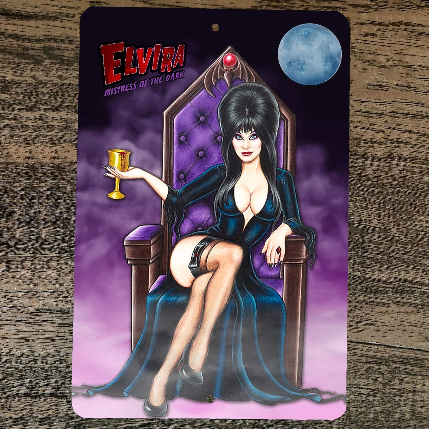 Queen Elvira Mistress of the Dark 8x12 Metal Wall Sign Poster