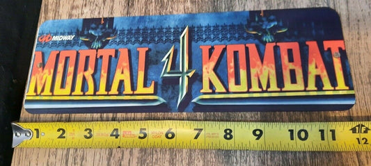 Mortal Kombat 4 Classic Arcade Marquee Banner 4x12 Metal Wall Sign Fighting Video Game