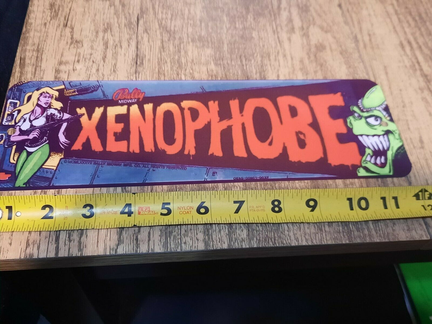 Xenaphobe Classic Arcade Video Game Marquee Banner 4x12 Metal Wall Sign Bally Retro 80s